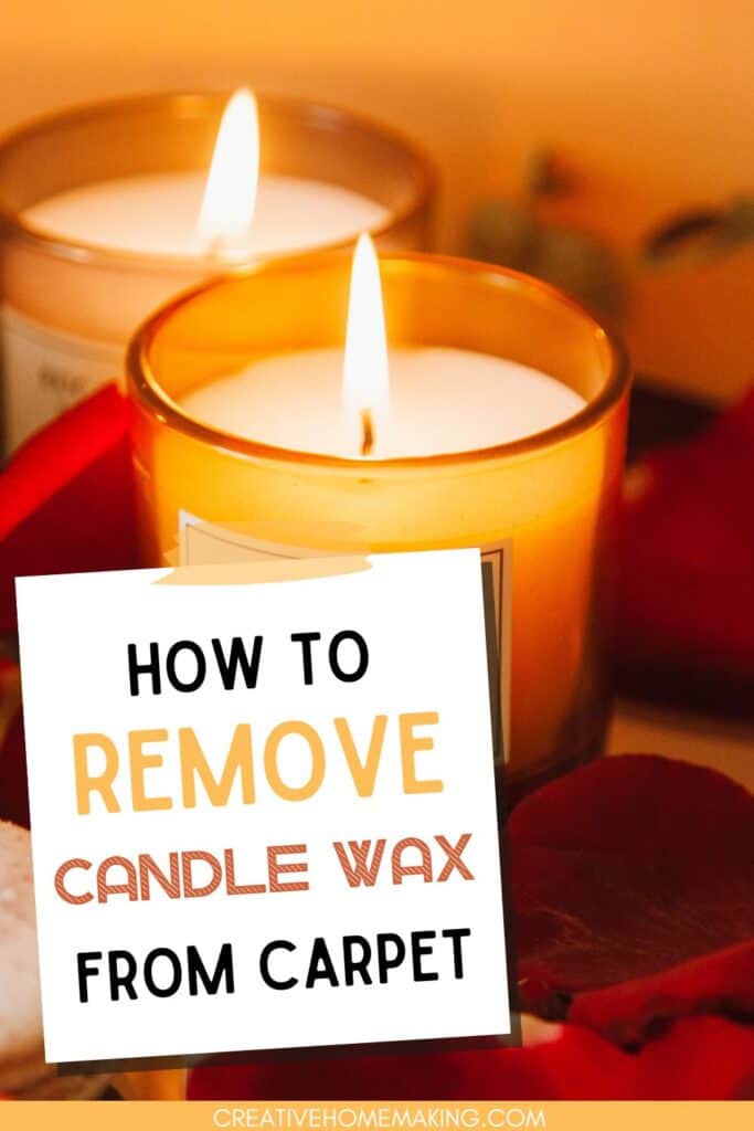 How to remove candle wax from carpet. One of my favorite cleaning hacks!
