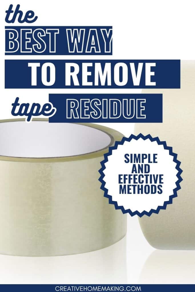Don't let tape residue ruin your surfaces or fabrics. Follow our simple steps to remove it quickly and easily. Our expert advice will help you tackle even the toughest sticky situations. Pin our guide now and never struggle with tape residue again!