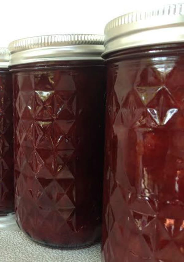 Easy recipe for canning plum jam.