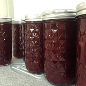 Easy recipe for canning plum jam, conserve, or preserves