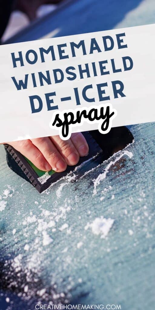 Save money and avoid harsh chemicals with this DIY windshield de-icer spray. It's made with natural ingredients and is just as effective as store-bought options. Say goodbye to scraping and hello to clear, safe driving this winter!