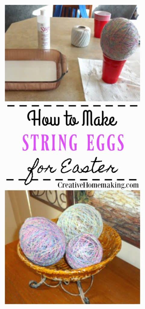 How to make string Easter eggs with balloons and liquid starch. A fun DIY Easter craft for the whole family!