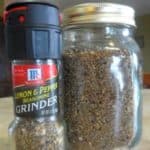 Easy recipe for homemade lemon pepper seasoning salt. One of my favorite homemade seasoning mixes!