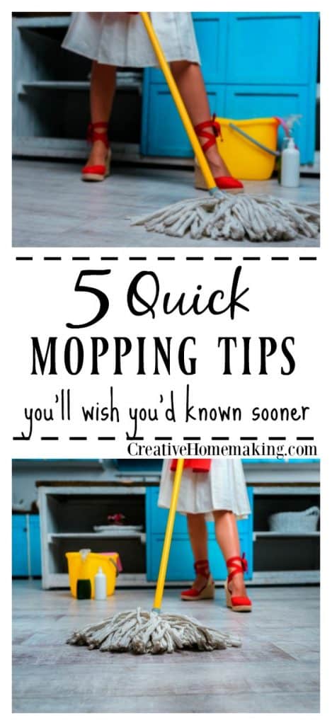 5 quick mopping tips to make cleaning your kitchen easier. Some of my favorite kitchen cleaning hacks!