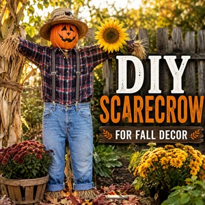 Learn how to make a DIY scarecrow for your yard or garden with simple materials and an easy-to-build wooden frame. This homemade fall decor project adds rustic charm to your outdoor space and is perfect for welcoming autumn.