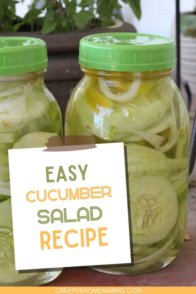 Easy cucumber salad recipe. One of my favorite summer salads for family picnics and barbecues.