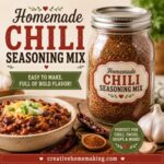 Skip the store-bought packets and make your own homemade chili seasoning mix with simple pantry spices. This flavorful blend is perfect for chili, soups, tacos, and more while supporting from scratch living, a DIY pantry, and simple homemade living.