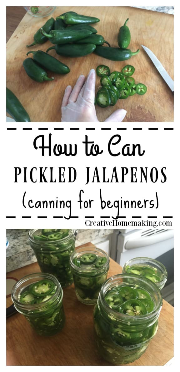 Easy recipe for canning pickled jalapenos.