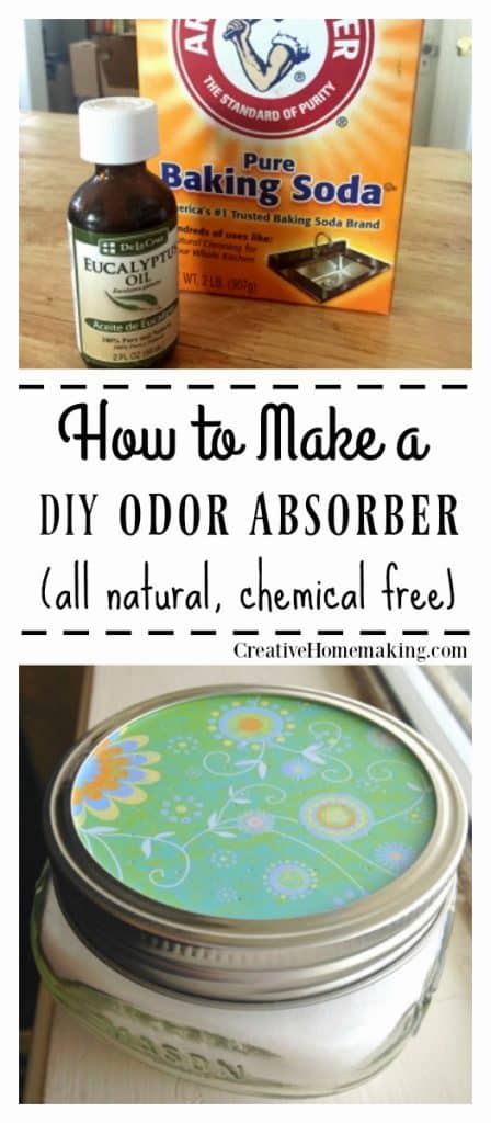 Easy DIY odor absorber you can make from baking soda and essential oils to make your house smell good with no chemicals!