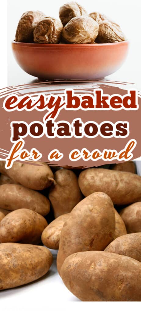 Need to bake potatoes for 20, 50, or more people? Find out how to make baked potatoes for a crowd and keep them warm up to 6 hours with these easy instructions.