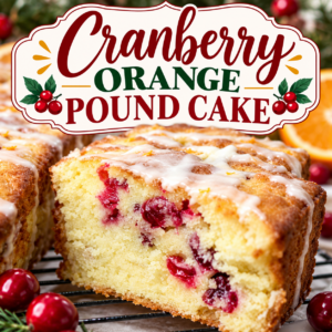 This cranberry orange pound cake is a delicious combination of sweet citrus flavor and tart cranberries! The moist, buttery cake is topped with a simple orange glaze that makes every slice extra special. It's perfect for Christmas dessert tables, holiday brunch, afternoon coffee, or sharing with family and friends. Save this cranberry orange pound cake recipe for your holiday baking!
