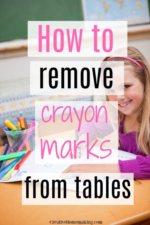 Clever tips for removing stubborn crayon marks and crayon stains from wood and plastic tables