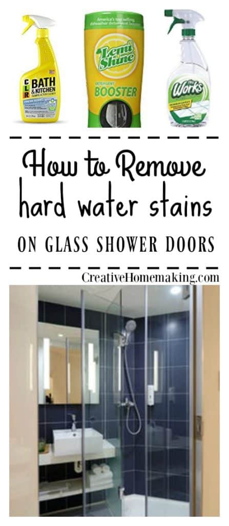 Easy cleaning tips for removing hard water stains and deposits from glass shower doors.