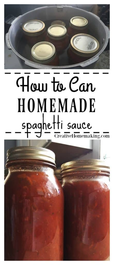 Canning Spaghetti Sauce - Creative Homemaking