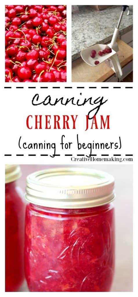 Easy recipe for canning cherry jam.