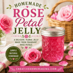 Learn how to make rose petal jelly with this simple, beautiful recipe. A delicate floral jelly perfect for gifting or spring canning. You’ll also love other flower jellies like dandelion, lavender, and violet.