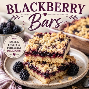 Make these delicious homemade blackberry crumble bars with juicy blackberries and a golden, buttery streusel topping. They're perfect for summer baking, afternoon treats, picnics, potlucks, and using fresh berries from the garden.