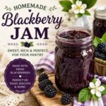 Learn how to make sweet, homemade blackberry jam with fresh blackberries and pectin! This easy canning recipe is perfect for spreading on toast, biscuits, muffins, and homemade bread. A delicious from-scratch pantry staple to enjoy all year long.