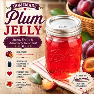 This easy plum jelly recipe creates a sweet, crystal-clear jelly that's perfect on toast, biscuits, and homemade bread. A wonderful recipe for from scratch living, preserving summer fruit, and filling your pantry with homemade goodness.