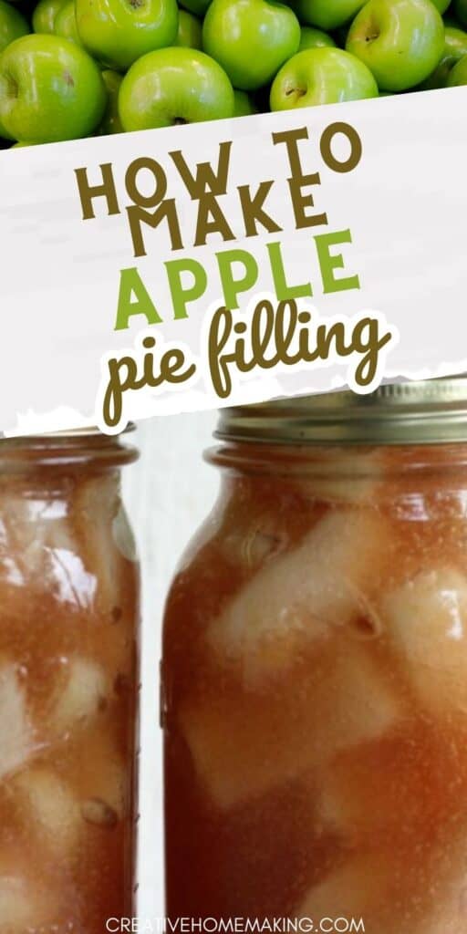 Want to enjoy the taste of homemade apple pie all year long? Our canning recipe for apple pie filling is the perfect solution! With a blend of sweet and tart apples, warm spices like cinnamon and nutmeg, and a touch of lemon juice, this filling is perfect for pies, tarts, and more. Pin it now and stock up on this delicious and versatile filling!