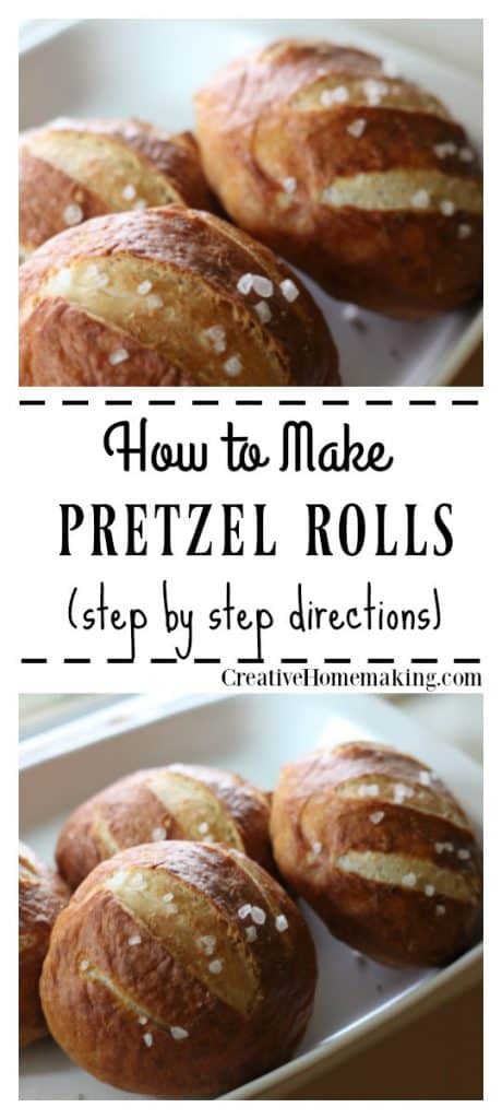 Easy recipe for homemade pretzel rolls. One of my favorite fall baking recipes!