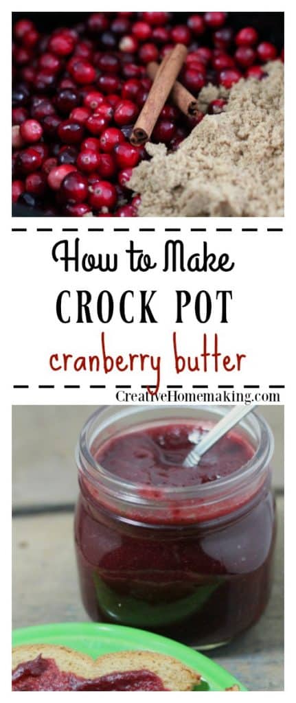 Easy recipe for crock pot cranberry butter. One of my favorite holiday cranberry dessert recipes!