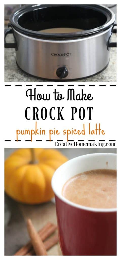 This crock pot spiced pumpkin latte is very easy to make a great holiday drink recipe for fall or Thanksgiving.