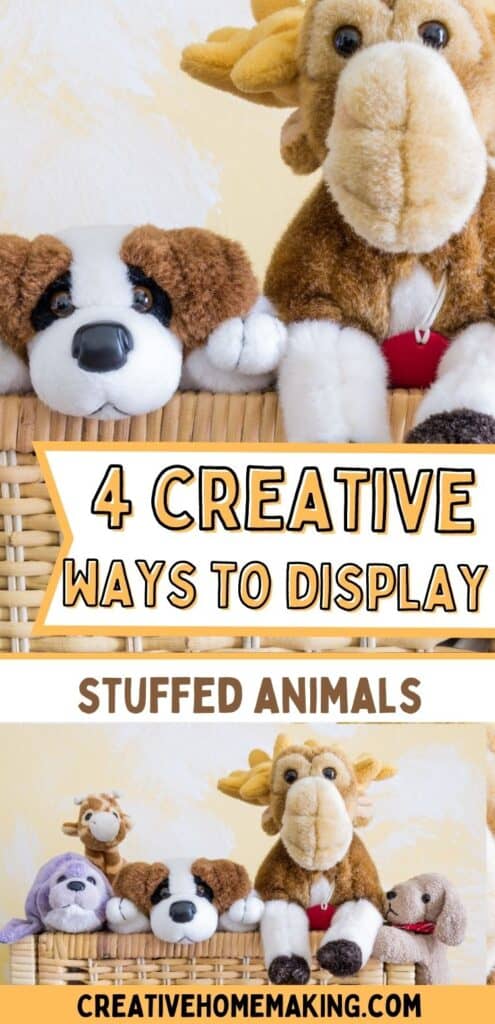 Four ways to creatively display your children's stuffed animals so that they will be organized and can be enjoyed the way they were always meant to be.