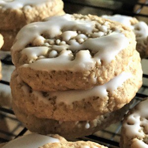 Recipe for old fashioned iced oatmeal cookies. One of my favorite easy cookie recipes!