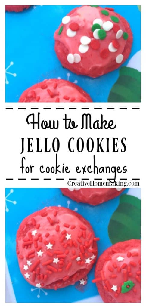 Easy recipe for Christmas Jello cookies. One of my favorite cookies for Christmas cookie exchanges!