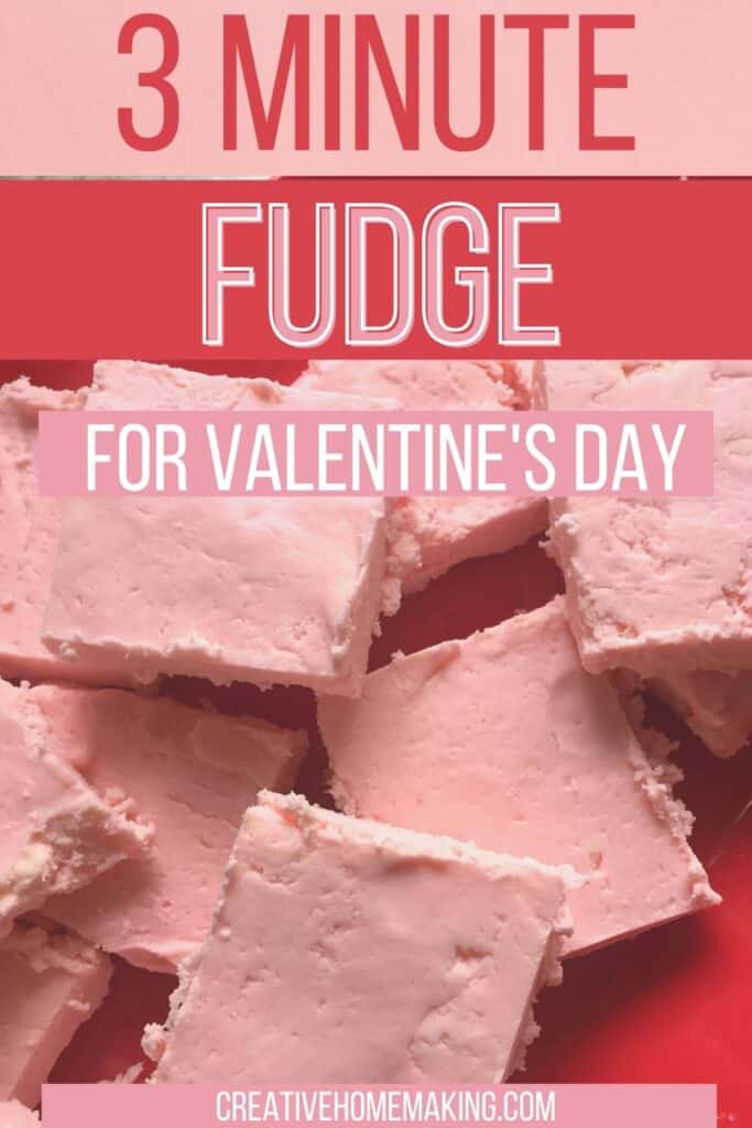 pink Valentine's day fudge