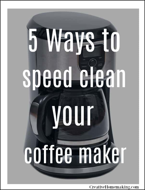 Cleaning the coffee maker deals with vinegar