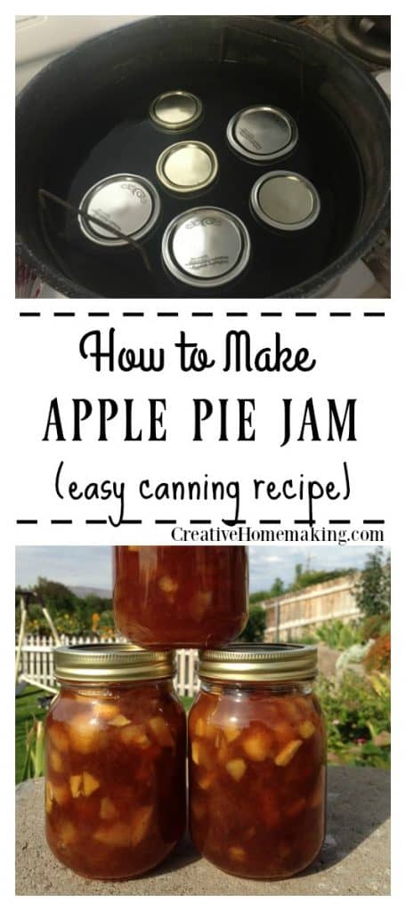 Easy recipe for apple pie jam. One of my favorite fall canning recipes!