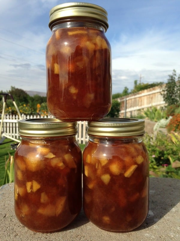 Easy recipe for apple pie jam. One of my favorite fall canning recipes!