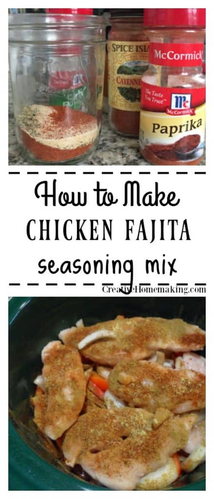 This chicken fajita seasoning is a definite must have for your list of mixes to make from scratch. It's inexpensive and tastes better than store bought.