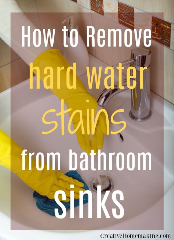 Expert tips for removing hard water stains from kitchen and bathroom sinks.