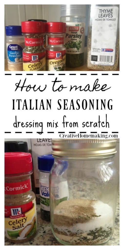 Recipe for easy Italian dressing mix to make from scratch.