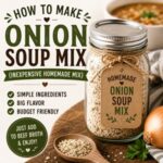 This easy onion soup mix recipe is made with dried onions, herbs, and spices for incredible flavor without the preservatives. Perfect for slow cooker recipes, meatloaf, beef stew, dips, and more. Add this recipe to your collection along with my taco seasoning mix, guacamole seasoning mix, chicken gravy mix, and chili seasoning mix.