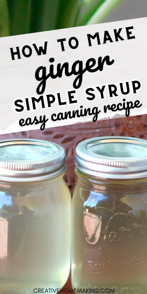 Indulge in the warm and spicy flavors of homemade ginger simple syrup with this easy canning recipe. Perfect for adding a kick to your cocktails, mocktails, and even desserts, this versatile syrup is a must-have in any kitchen. With just a few simple ingredients and a bit of canning know-how, you can enjoy the bold taste of ginger all year round. Get ready to elevate your beverages and culinary creations with this delightful syrup – your taste buds will thank you!