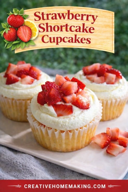Looking for a pretty dessert idea? These strawberry shortcake cupcakes are simple to make and full of fresh berry flavor. Perfect for spring and summer entertaining, showers, and holidays.