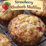 These easy strawberry rhubarb muffins are the perfect pretty brunch treat. Fresh strawberries and tangy rhubarb create a delicious homemade muffin recipe ideal for breakfast or entertaining.
