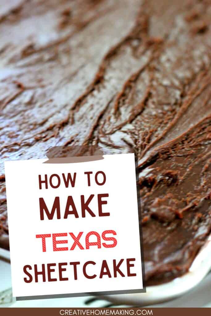 Easy Texas sheetcake recipe. One of my favorite summer desserts for Memorial Day, Fourth of July, or Labor Day. Perfect for summer picnics and barbecues.
