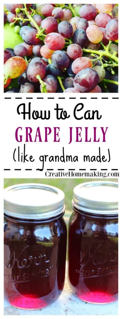 Easy recipe for canning grape jelly.