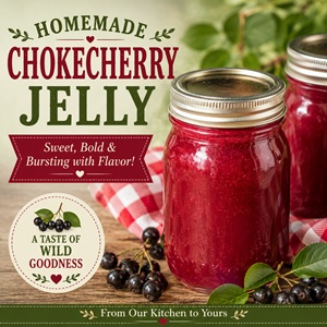 Learn how to make homemade chokecherry jelly with this traditional canning recipe. Sweet, tart, and packed with wild fruit flavor, chokecherry jelly is a delicious way to preserve a seasonal harvest. Perfect for toast, biscuits, and gift giving.