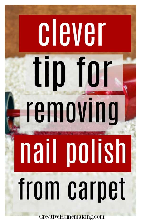 How To Remove Nail Polish From Carpet