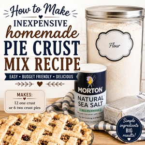 Skip the store-bought crusts and make your own homemade pie crust mix with just a few simple pantry ingredients.