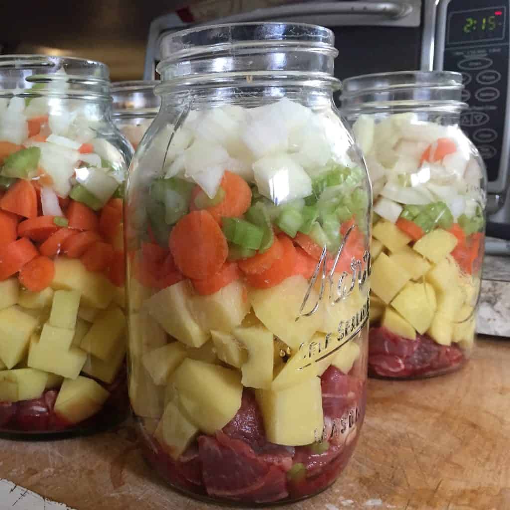 This easy homemade beef stew is one of my favorite fall canning recipes!