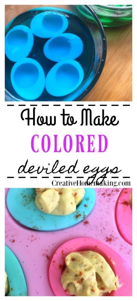 How to make colored deviled eggs. One of my favorite easy appetizer recipes for Easter.