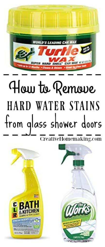 removing hard water stains from glass shower doors