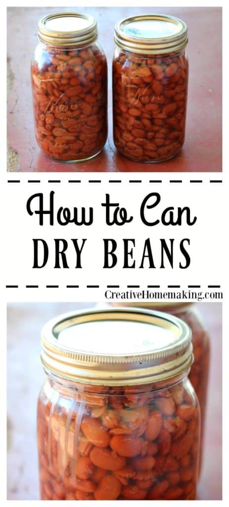 Recipe and instructions for canning dry beans with a pressure canner.